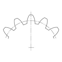 Helios-Preisser Zahnmessschieber R. gehärtet 1/50 Modul 1-26