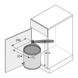 Hettich BIN.IT CL.ABFALLS.KB400MM 15L EST/KST.SW