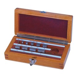 Helios-Preisser Endmaßprüfsatz für Messschrauben, GG 1, m.Planglas 8tlg