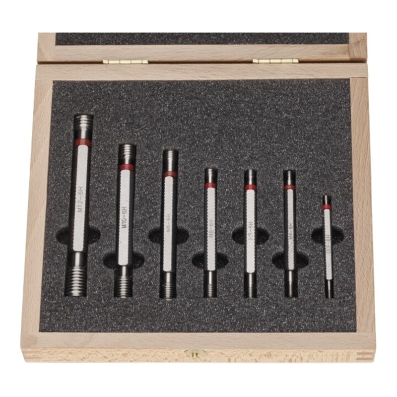 Helios-Preisser Gewindegrenzlehrdorn-Satz 6H, 7tlg M3 - M12