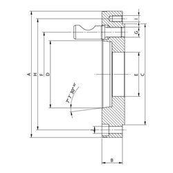 RÖHM Flutterflansch KP ISO K5/702-2 ZA160 LKR176/3XD11/6XM10 FD70