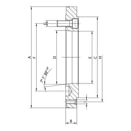 RÖHM Flutterflansch KP ISO K6/702-1 AD165X28,5 ZA125 6XM10 FD103,2