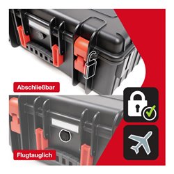 Wiha Werkzeugkoffer XL 2 electric 41-tlg., I Werkzeugkoffer gefüllt für Elektriker mit Tragegurt