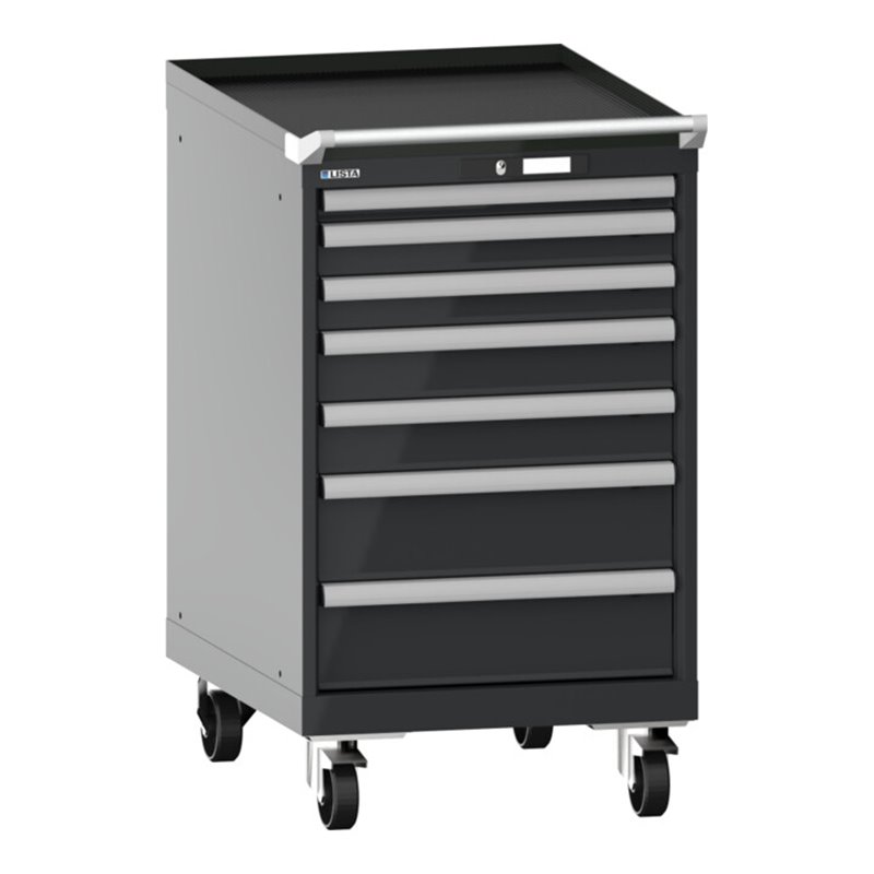 Lista Schubladenschrank mobil 27x36E (BxTxH) 564x725x990mm KEY Lock R7016