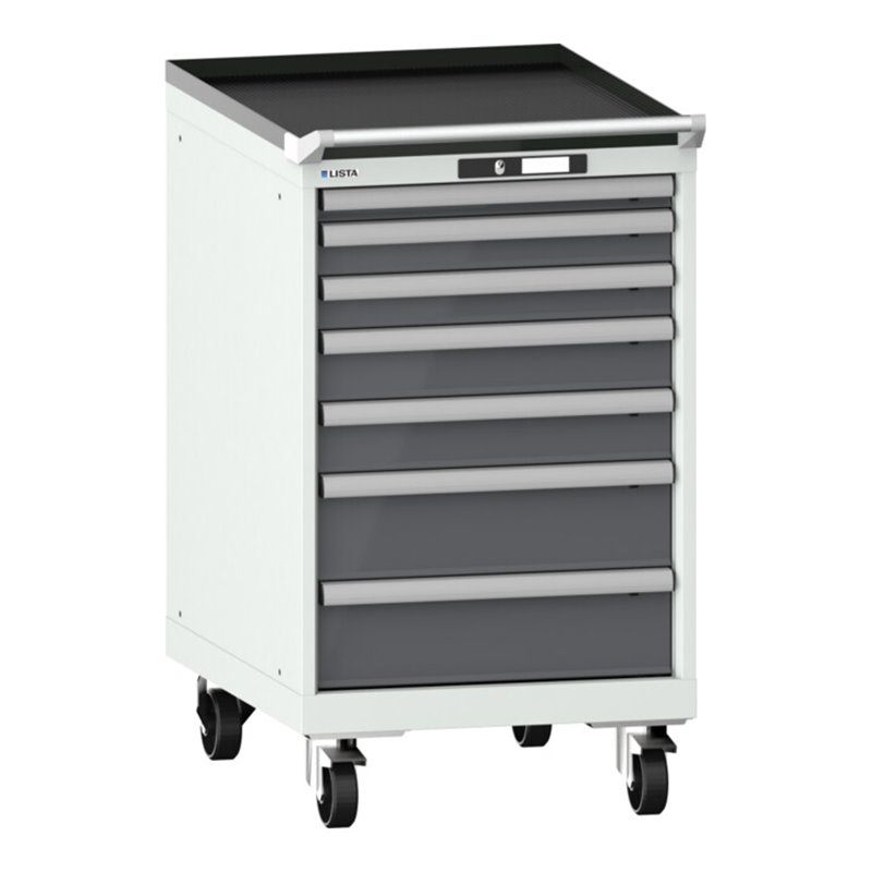 Lista Schubladenschrank mobil 27x36E (BxTxH) 564x725x990mm KEY Lock R7035/N6502