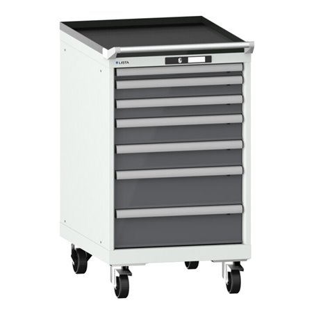 Lista Schubladenschrank mobil 27x36E (BxTxH) 564x725x990mm KEY Lock R7035/N6502