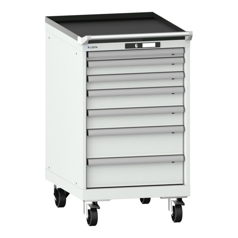 Lista Schubladenschrank mobil 27x36E (BxTxH) 564x725x990mm KEY Lock R7035