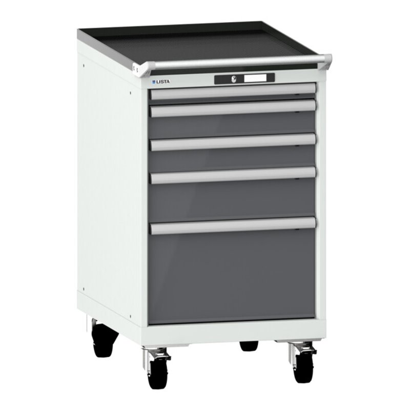 Lista Schubladenschrank mobil 27x36E (BxTxH) 564x725x990mm KEY Lock R7035/N6502