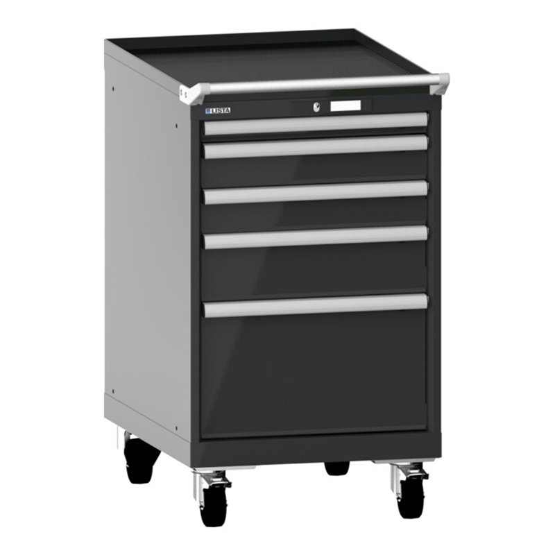 Lista Schubladenschrank mobil 27x36E (BxTxH) 564x725x990mm KEY Lock R7016