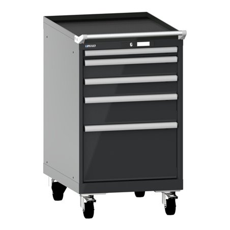 Lista Schubladenschrank mobil 27x36E (BxTxH) 564x725x990mm KEY Lock R7016