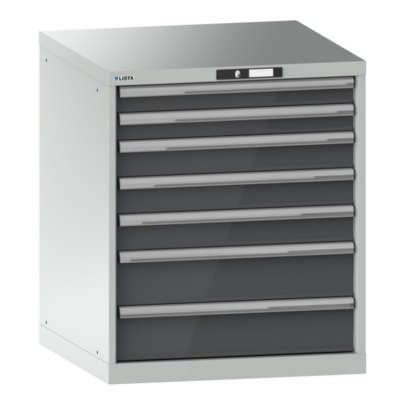 Lista Schubladenschrank 36x36E (BxTxH) 717x725x850mm KEY Lock R7035/N6502
