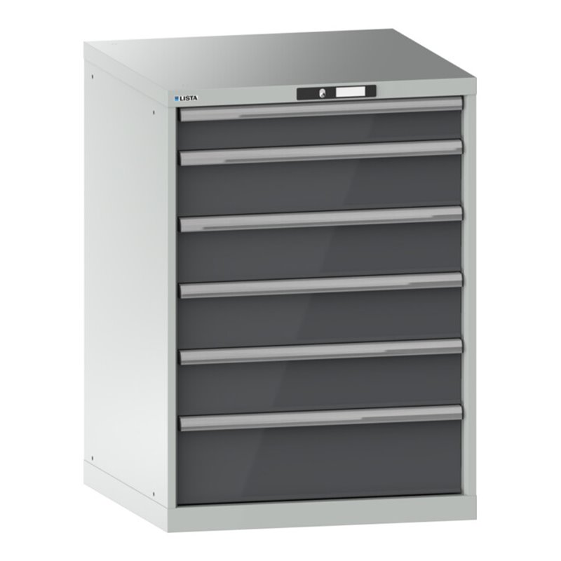 Lista Schubladenschrank 36x36E (BxTxH) 717x725x1000mm KEY Lock R7035/N6502