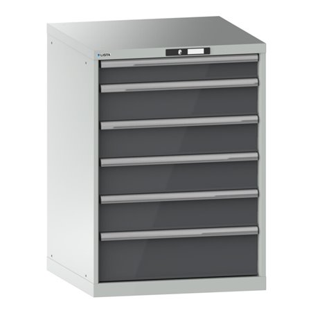 Lista Schubladenschrank 36x36E (BxTxH) 717x725x1000mm KEY Lock R7035/N6502