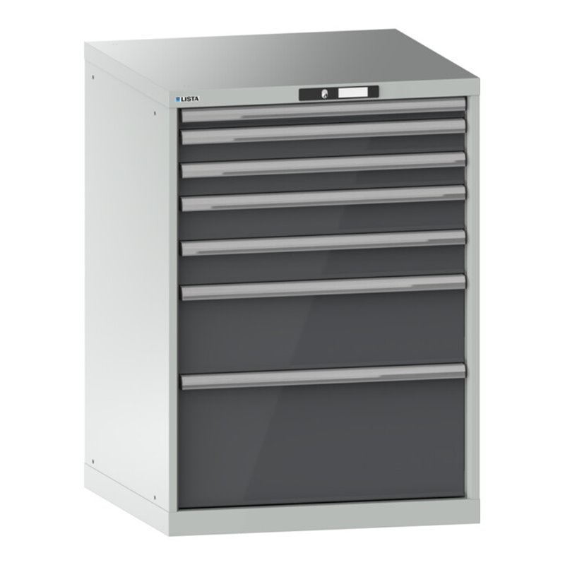 Lista Schubladenschrank 36x36E (BxTxH) 717x725x1000mm KEY Lock R7035/N6502