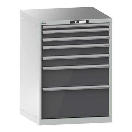 Lista Schubladenschrank 36x36E (BxTxH) 717x725x1000mm KEY Lock R7035/N6502