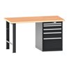 Lista Werkbank 27x36E (BxTxH) 1500x750x840mm Multiplex KEY Lock R7016