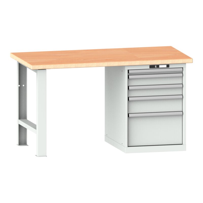 Lista Werkbank 27x36E (BxTxH) 1500x750x840mm Multiplex KEY Lock R7035