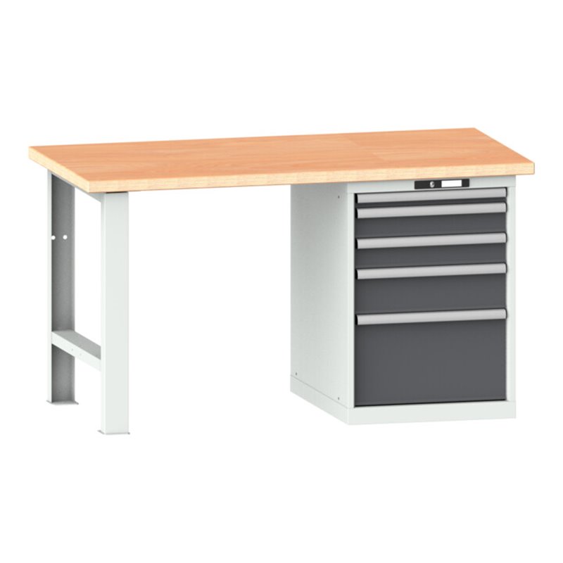 Lista Werkbank 27x36E (BxTxH) 2000x750x840mm Multiplex KEY Lock R7035/N6502