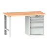 Lista Werkbank 27x36E (BxTxH) 1500x750x840mm Multiplex KEY Lock R7035