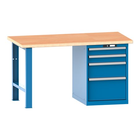 Lista Werkbank 27x36E (BxTxH) 1500x750x840mm Multiplex KEY Lock R5012