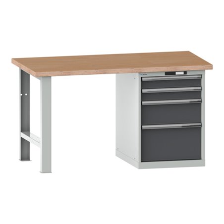 Lista Werkbank 27x36E (BxTxH) 1500x750x840mm Multiplex KEY Lock R7035/N6502