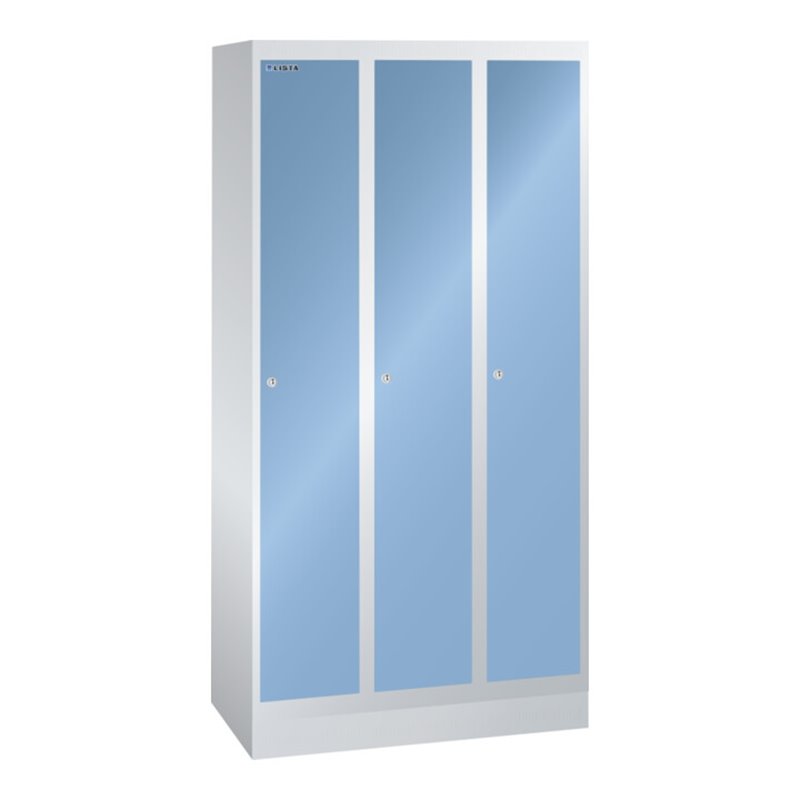 Lista Garderobenschrank (BxTxH) 900x500x1800mm 3 Abteile R7035/R5012
