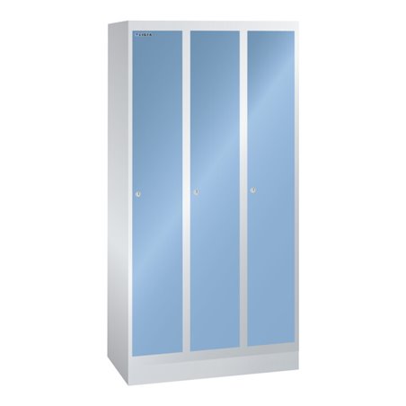 Lista Garderobenschrank (BxTxH) 900x500x1800mm 3 Abteile R7035/R5012