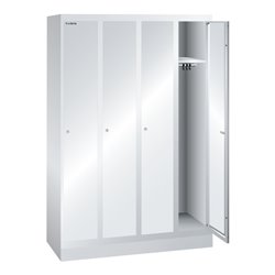 Lista Garderobenschrank (BxTxH) 1200x500x1800mm 4 Abteile R7035