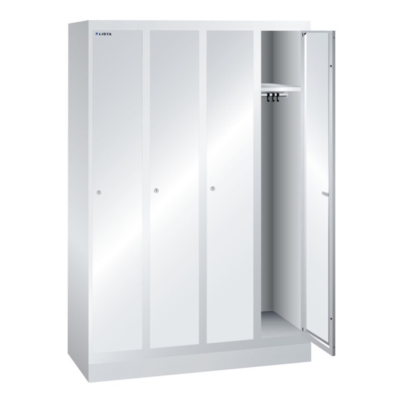 Lista Garderobenschrank (BxTxH) 1200x500x1800mm 4 Abteile R7035