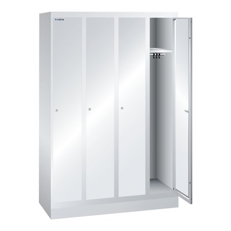Lista Garderobenschrank (BxTxH) 1200x500x1800mm 4 Abteile R7035