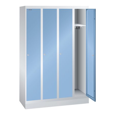 Lista Garderobenschrank (BxTxH) 1200x500x1800mm 4 Abteile R7035/R5012