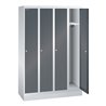 Lista Garderobenschrank (BxTxH) 1200x500x1800mm 4 Abteile R7035/R7016