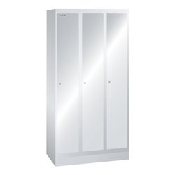 Lista Garderobenschrank (BxTxH) 900x500x1800mm 3 Abteile R7035