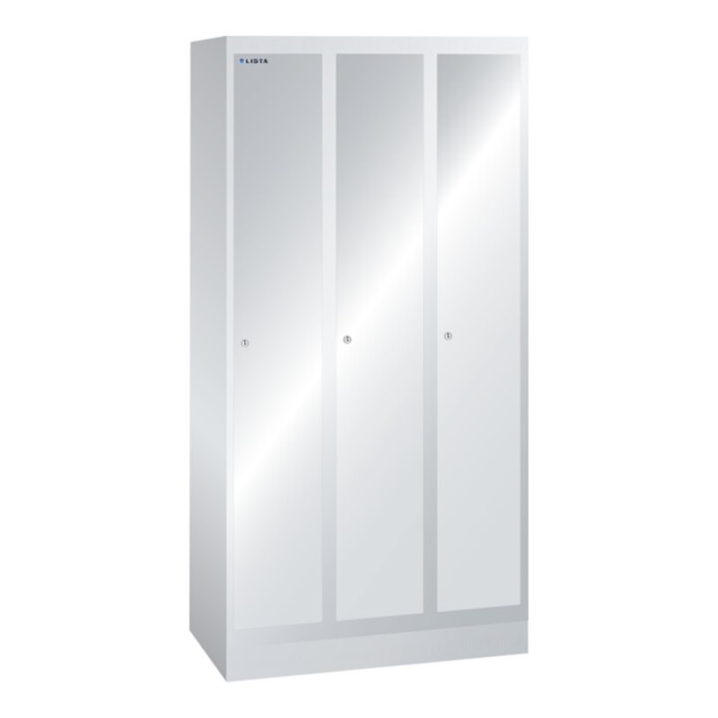 Lista Garderobenschrank (BxTxH) 900x500x1800mm 3 Abteile R7035