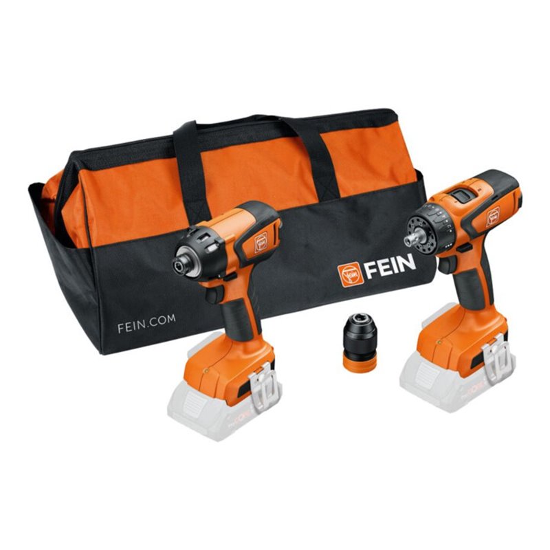 FEIN Vorteils-Combo Akku: Akku-Schlagschrauber ASCD 18-200 W4 & Akku-Bohrschrauber ASCM 18 QSW AS