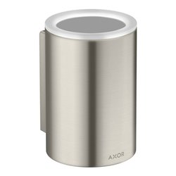 hansgrohe Zahnputzbecher Axor Universal Circular d 76x114mm, Wandmontage, Edelstahl-Optik