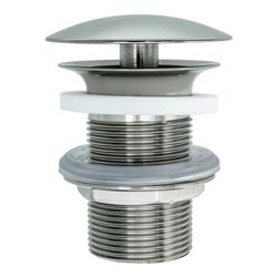 Duravit Schaftventil d 72mm, f WT o. ÜL, Edelstahl gebürstet