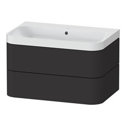 Duravit Möbelwaschtisch Happy D.2 Plus 77,5x49cm, o. HL, graph matt, 2 Schubk.