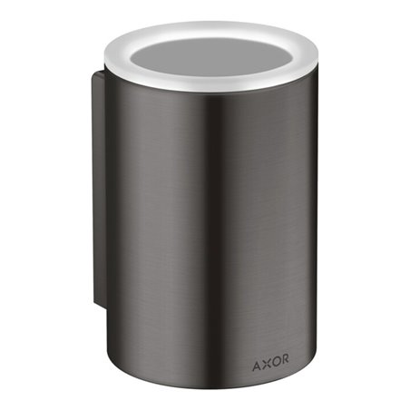 hansgrohe Zahnputzbecher Axor Universal Circular d 76x114mm, Wandmont., brush. bla chrome