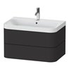 Duravit Möbelwaschtisch Happy D.2 Plus 77,5x49cm, 1 HL, graph matt, 2 Schubk.