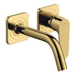 hansgrohe Fertigset Axor Citterio M UP-Waschtisch-Einhebelmischer, A 167mm, m Ros, pol. gol opt