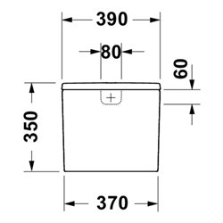 Duravit Spülkasten D-Code 39x14,5cm, 4,5/3 l, w, f Anschl. unt li