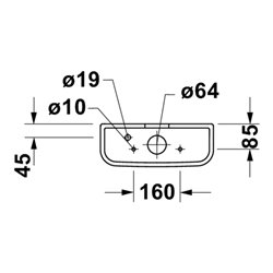 Duravit Spülkasten D-Code 39x14,5cm, 4,5/3 l, w, f Anschl. unt li