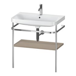 Duravit Möbelwaschtisch-Kombi Happy D.2 Plus 77,5x49cm, 1 HL, lei, mit Metallkonsole