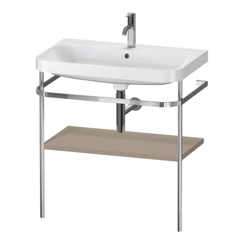 Duravit Möbelwaschtisch-Kombi Happy D.2 Plus 77,5x49cm, 1 HL, lei, mit Metallkonsole