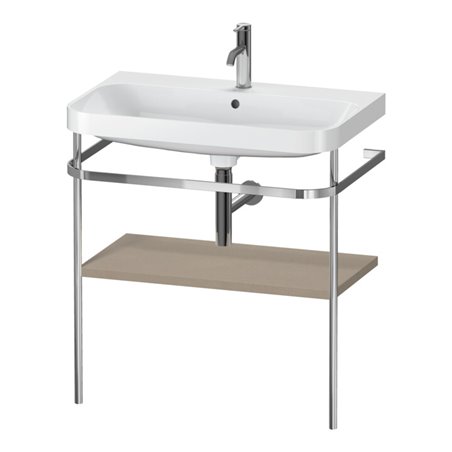 Duravit Möbelwaschtisch-Kombi Happy D.2 Plus 77,5x49cm, 1 HL, lei, mit Metallkonsole