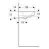 Geberit Handwaschbecken Renova Plan 50x38cm, HL mi, m asymetrischem Ü, w K-T