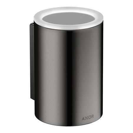 hansgrohe Zahnputzbecher Axor Universal Circular d 76x114mm, Wandmont., pol. black chrome