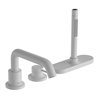 hansgrohe 3-Loch-Einhebel-Bidetarmatur Tecturis S Ausladung 194mm, mattweiß