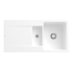 V&B bündige Spüle Siluet 60 R Flat m Abl.garn, Handbetätigung, stone white